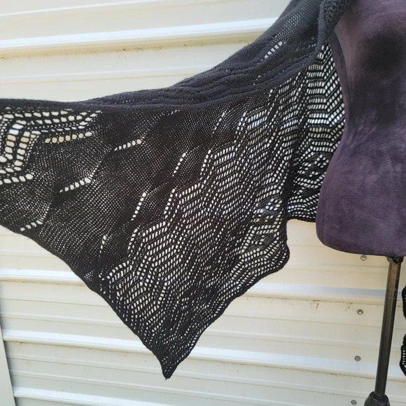 New Directions Women's Top XL Cardigan Open Front Cover Up Crochet Lace Stretch - Picture 7 of 10